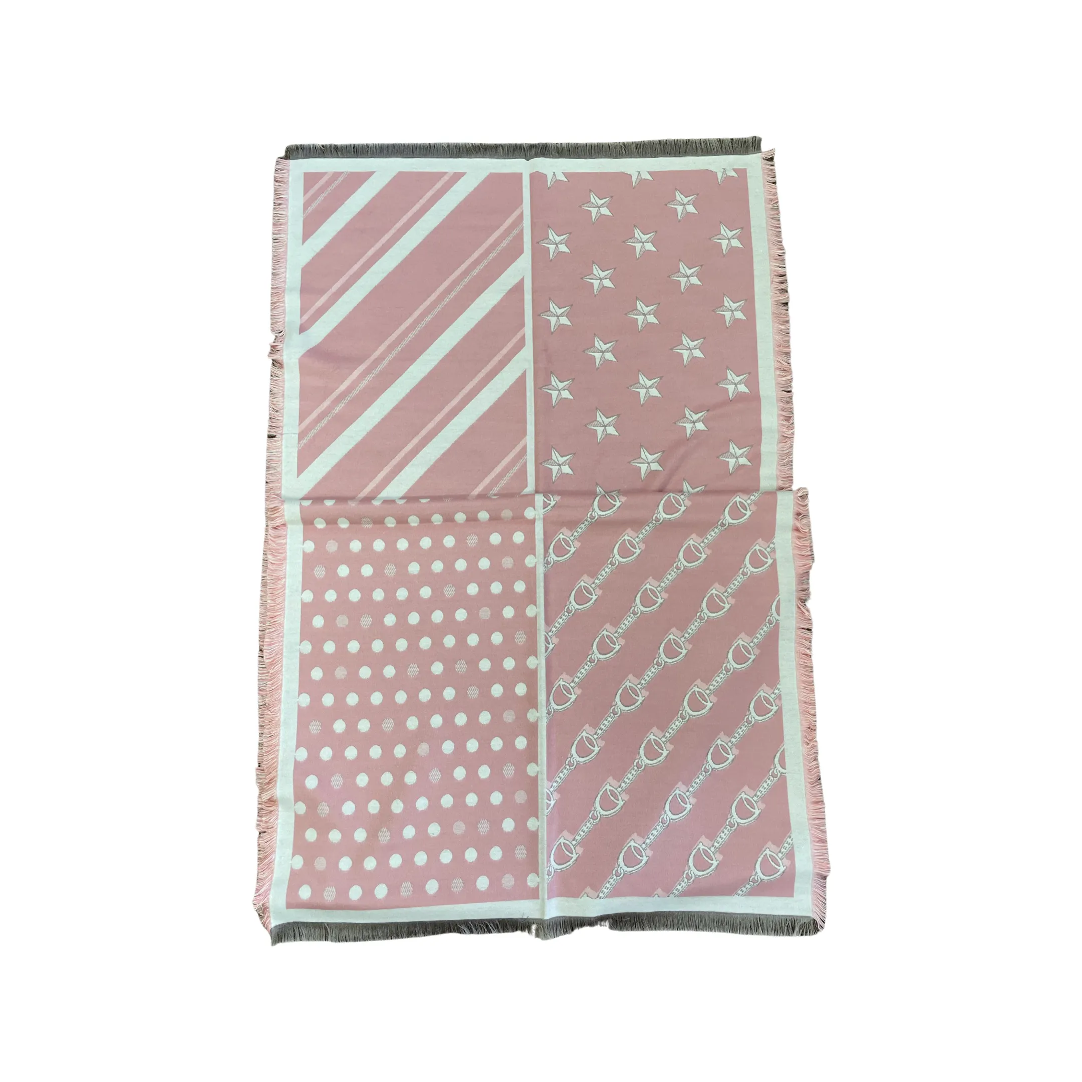 4 Pattern Scarf - Pink