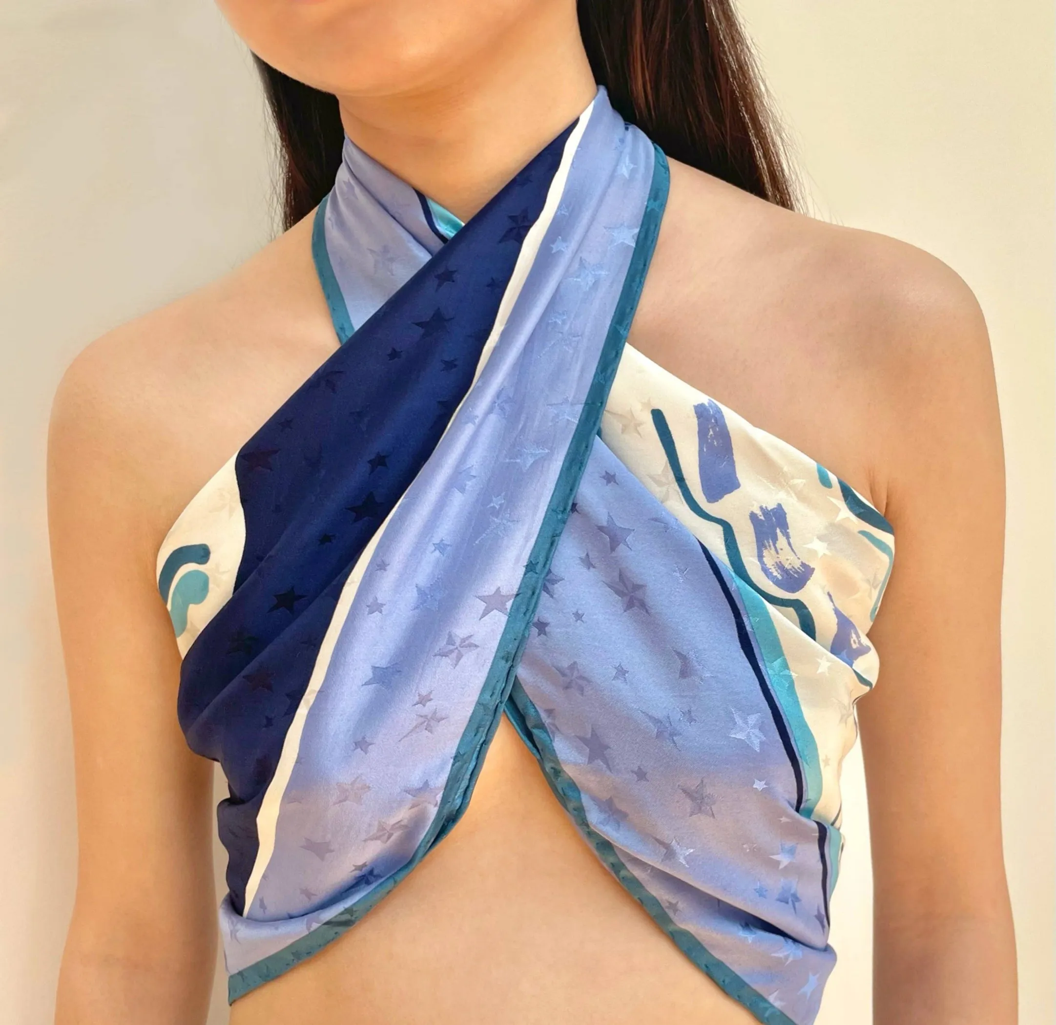 AQUARIUS SILK SCARF - CHLOE FREMANTLE