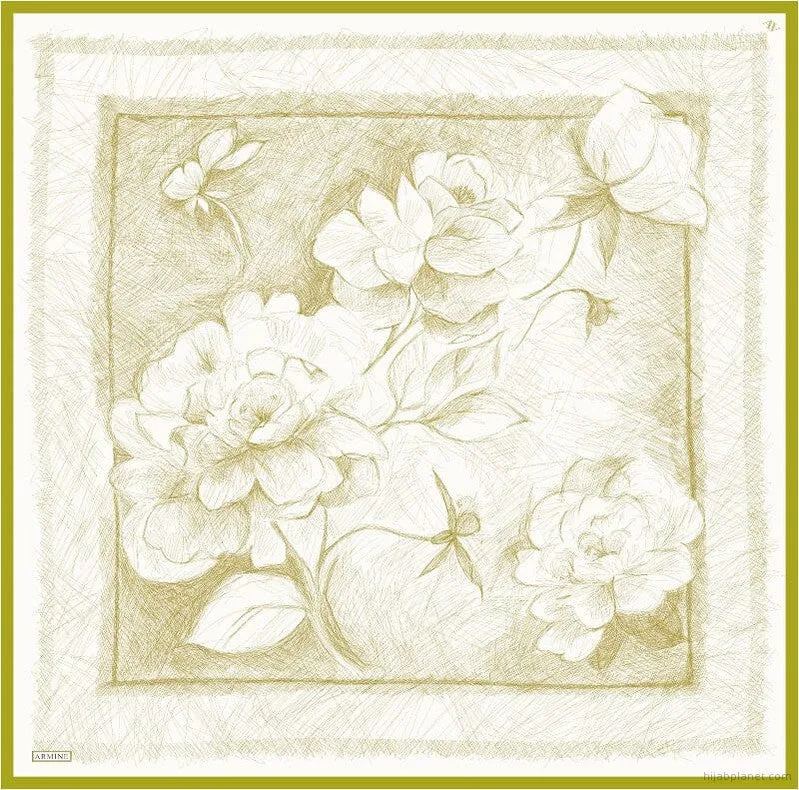 Armine Peony Silk Scarf #31