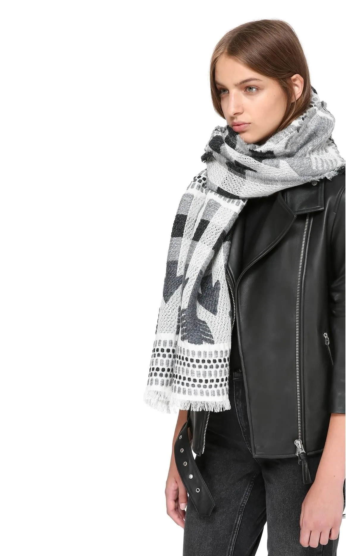 Aro Jacquard Scarf (Grey)