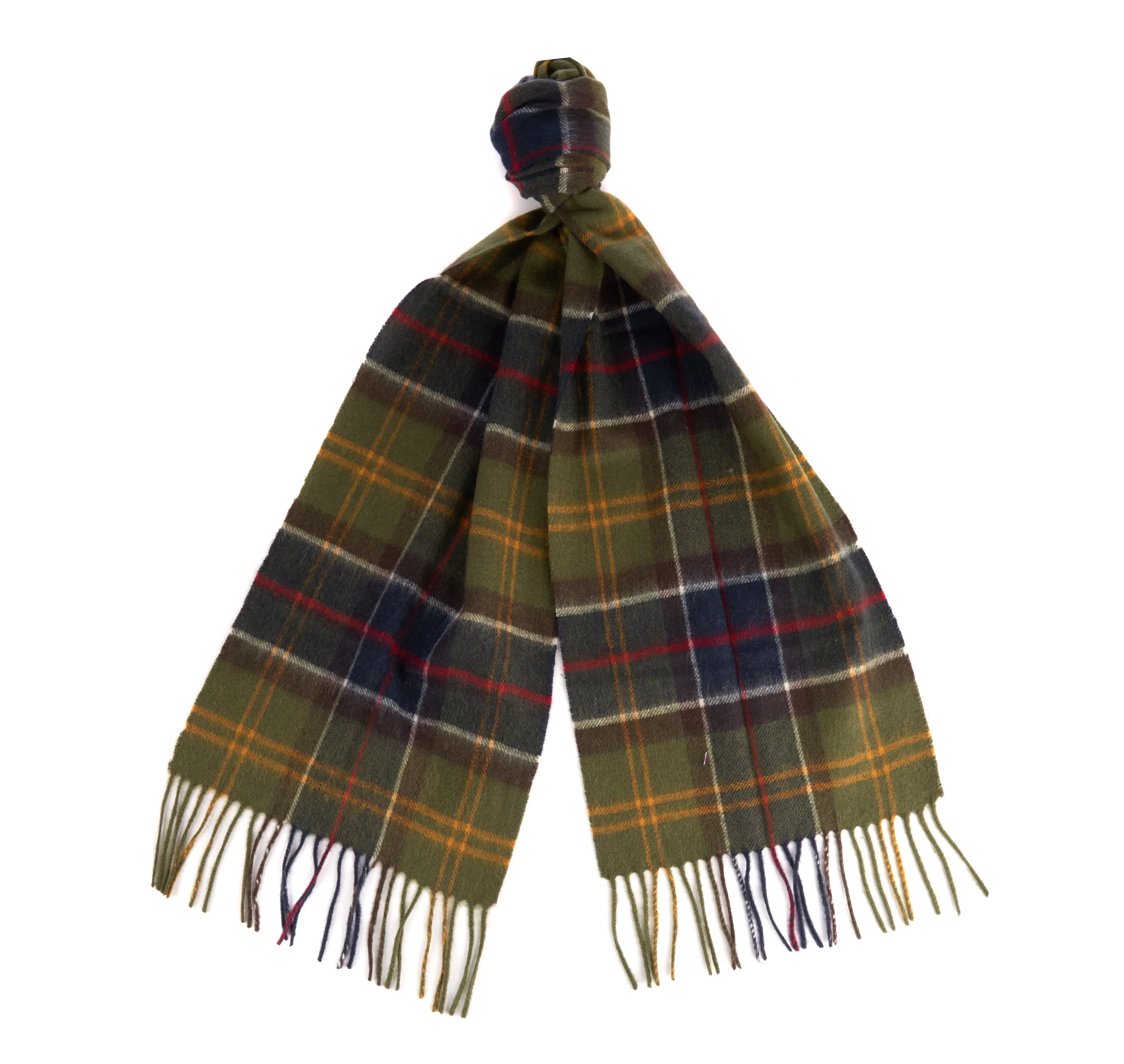 Barbour Unisex Wool Cashmere Tartan Scarf Classic