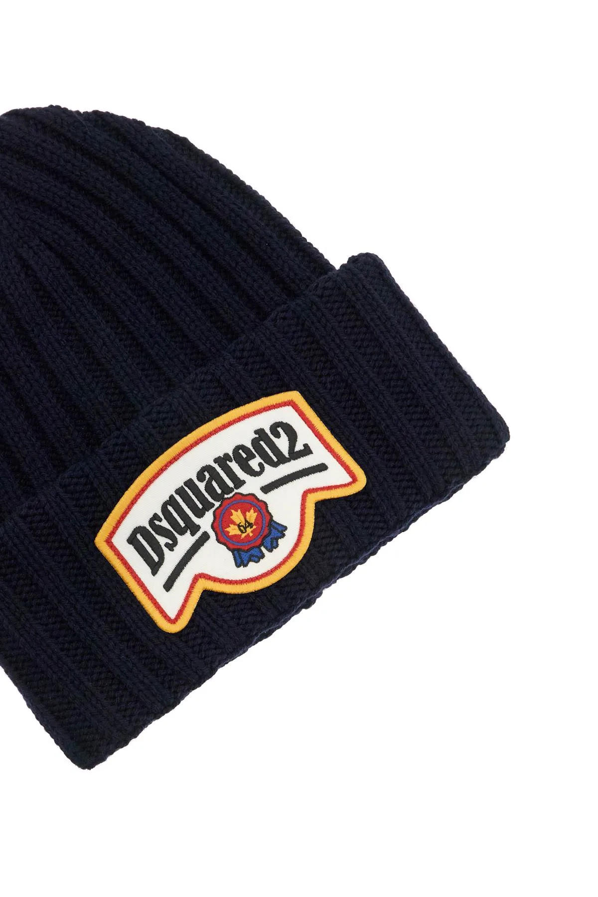 beanie hat with patch logo
