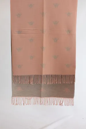 Bee Luxe Cashmere - Double Sided - Pale Pink/Grey