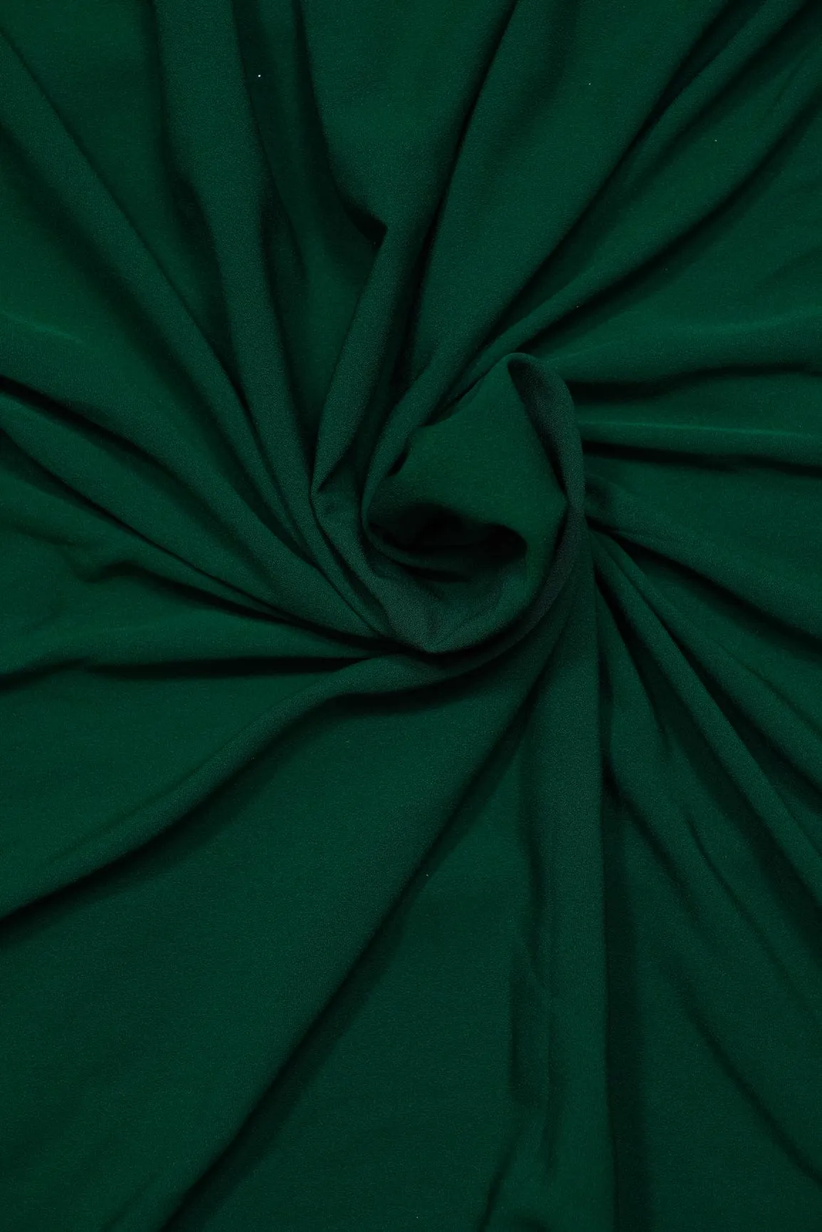Bottle Green Dyed Crepe Fabric