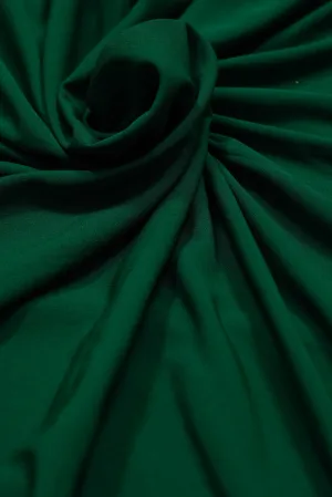 Bottle Green Dyed Crepe Fabric