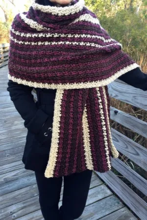 Crochet Kit - Chocolate Covered Cherries Wrap