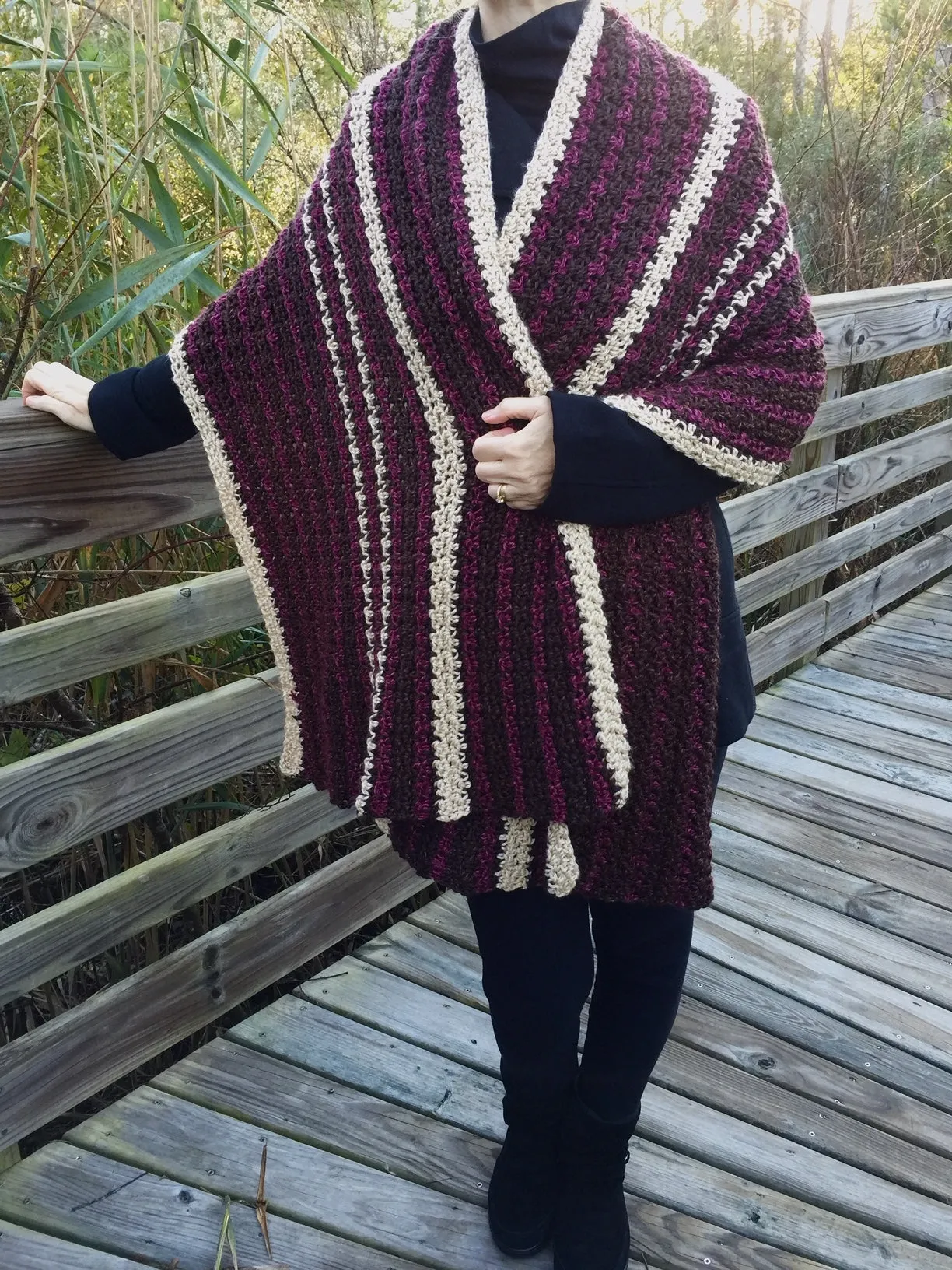 Crochet Kit - Chocolate Covered Cherries Wrap