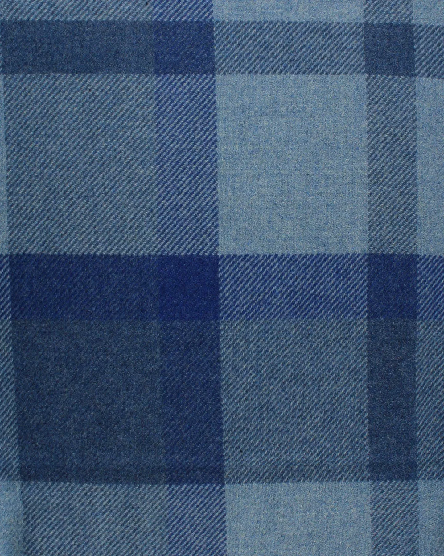 Ermenegildo Zegna Throw Blanket Blue Plaid Design Wool Alpaca Cashmere SALE