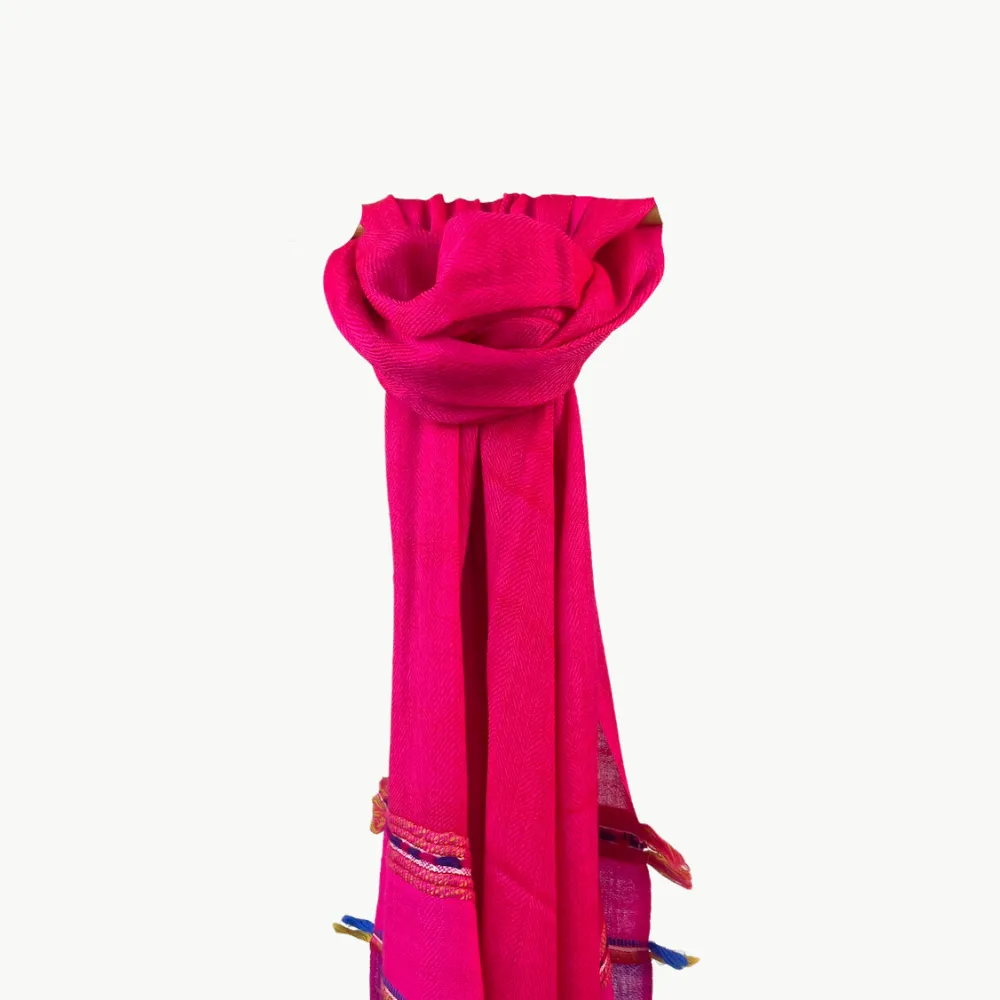 Fab Himalaya Scarf - Fucshia/Blue