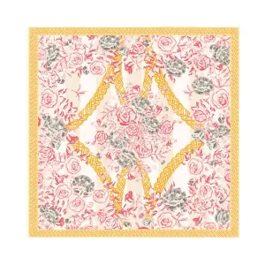 Flower Serenity Pure Mulberry Silk Scarf Bandana