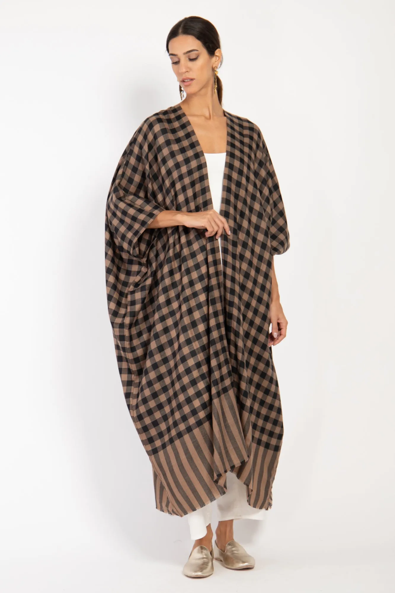 Foulard Wool Checks Abaya