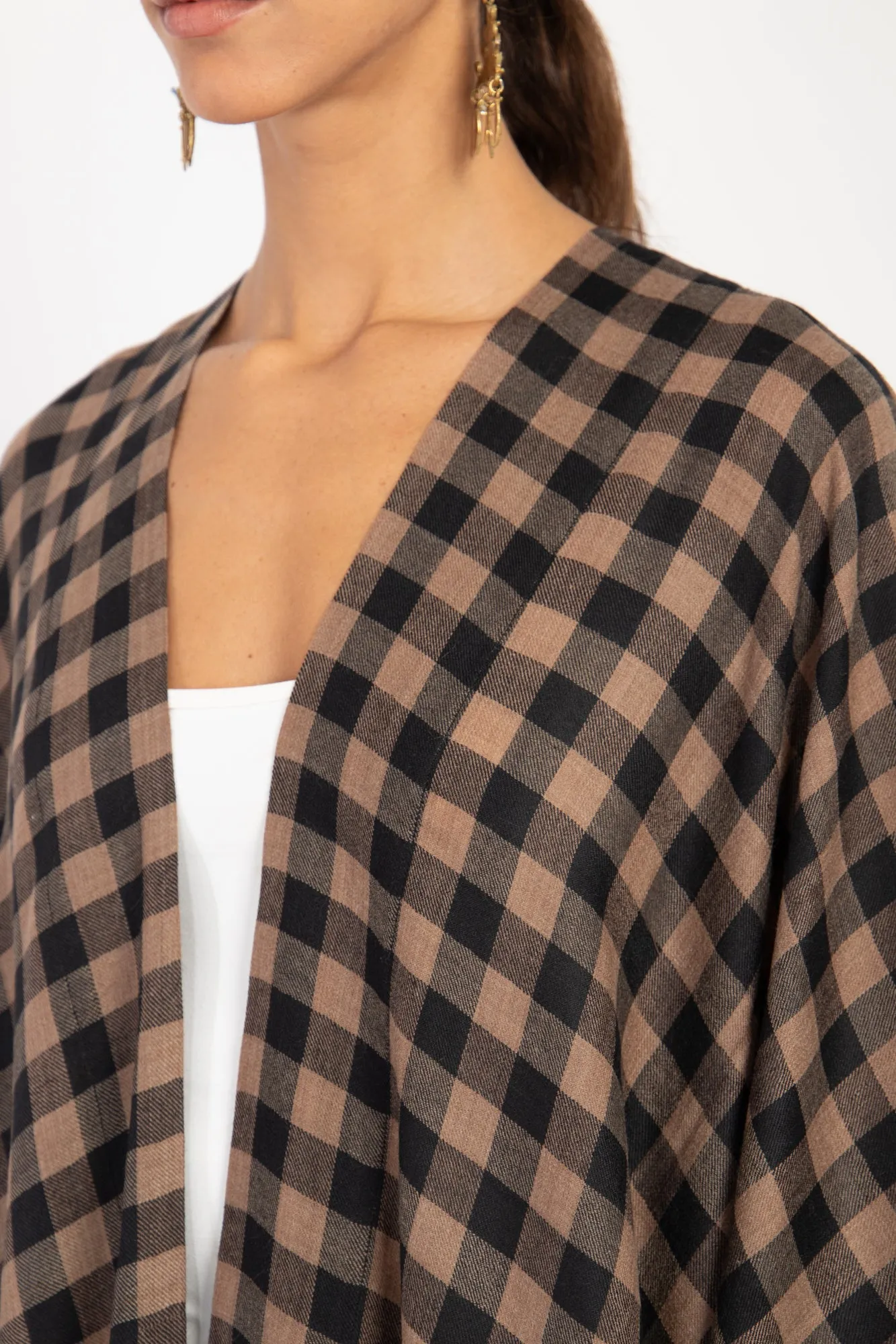 Foulard Wool Checks Abaya