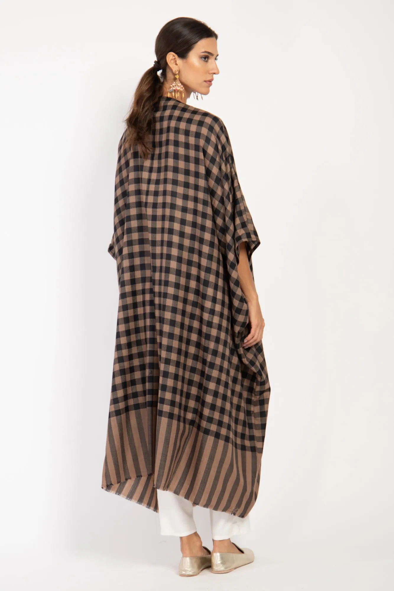 Foulard Wool Checks Abaya
