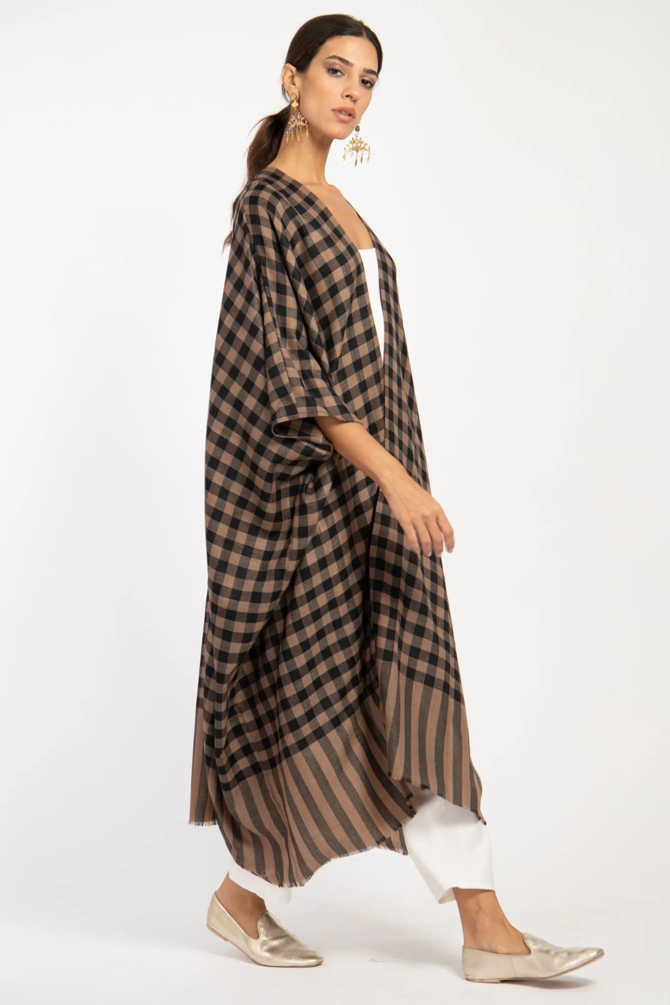 Foulard Wool Checks Abaya