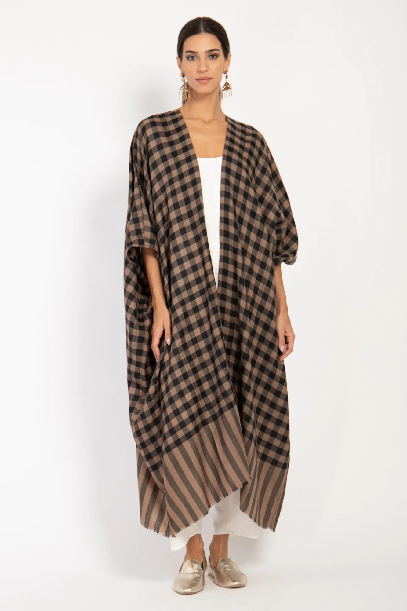 Foulard Wool Checks Abaya