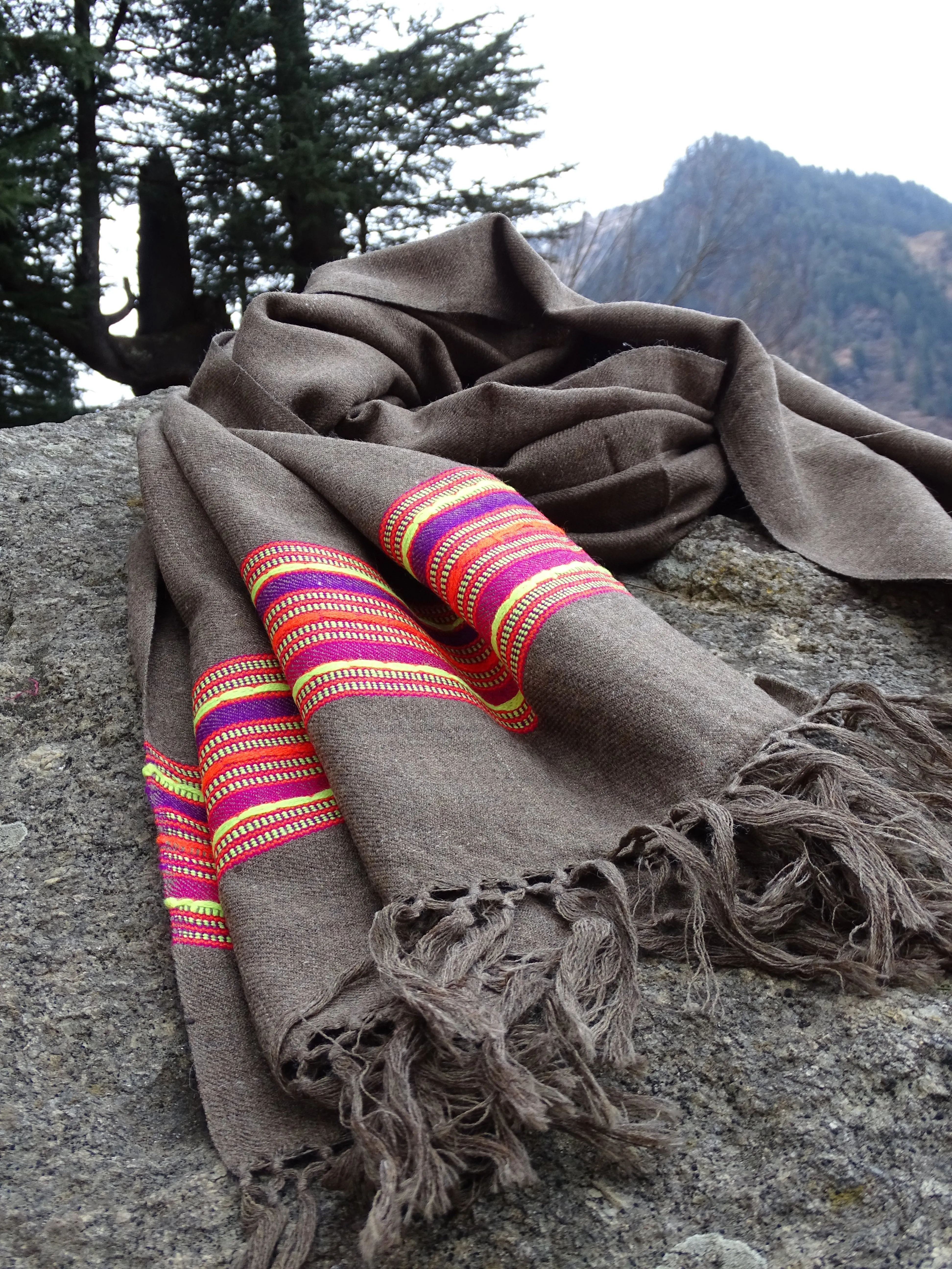 Handloomed Himalayan Scarf in Wool