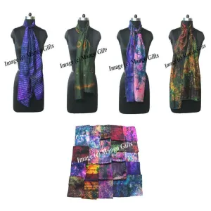 Indian Silk Sari Scarf Tie Dye Scarves Wrap Stole Dupatta Neckwraps Girls Fashion Accessories Wholesale