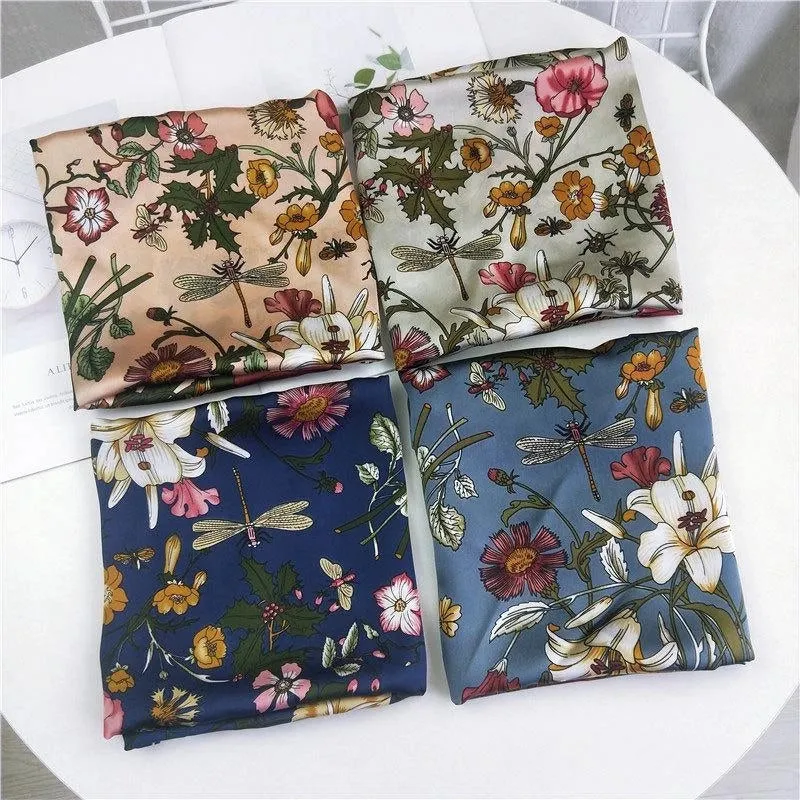 Ins Wind Ladies Wild Art Korean Small Scarf Nhmn129670
