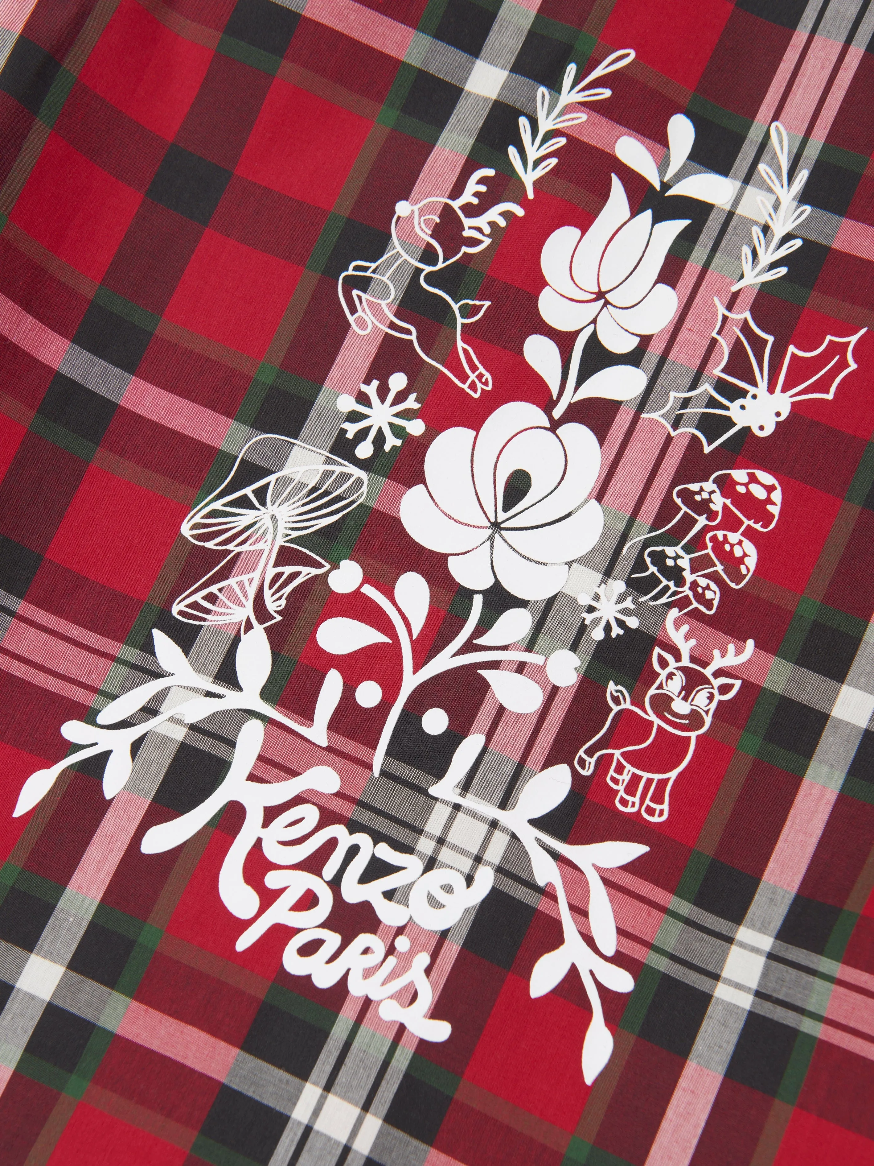 KENZO Boys Checked Shirt in Red