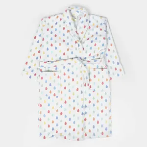 Kids Bathrobe Leave Printed