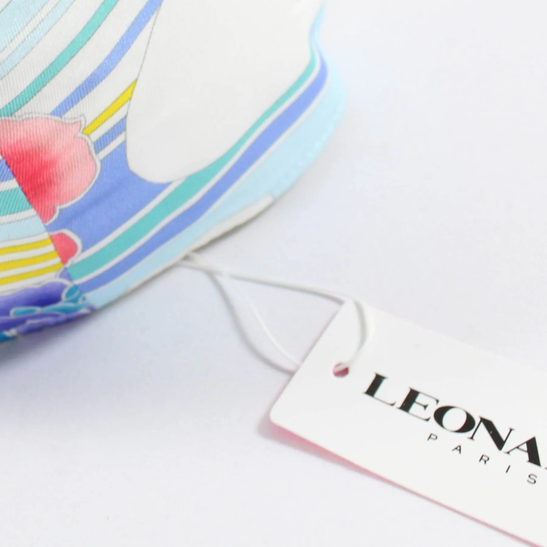 Leonard Paris Cap White Blue Turquoise Design - Women Collection Hat SALE