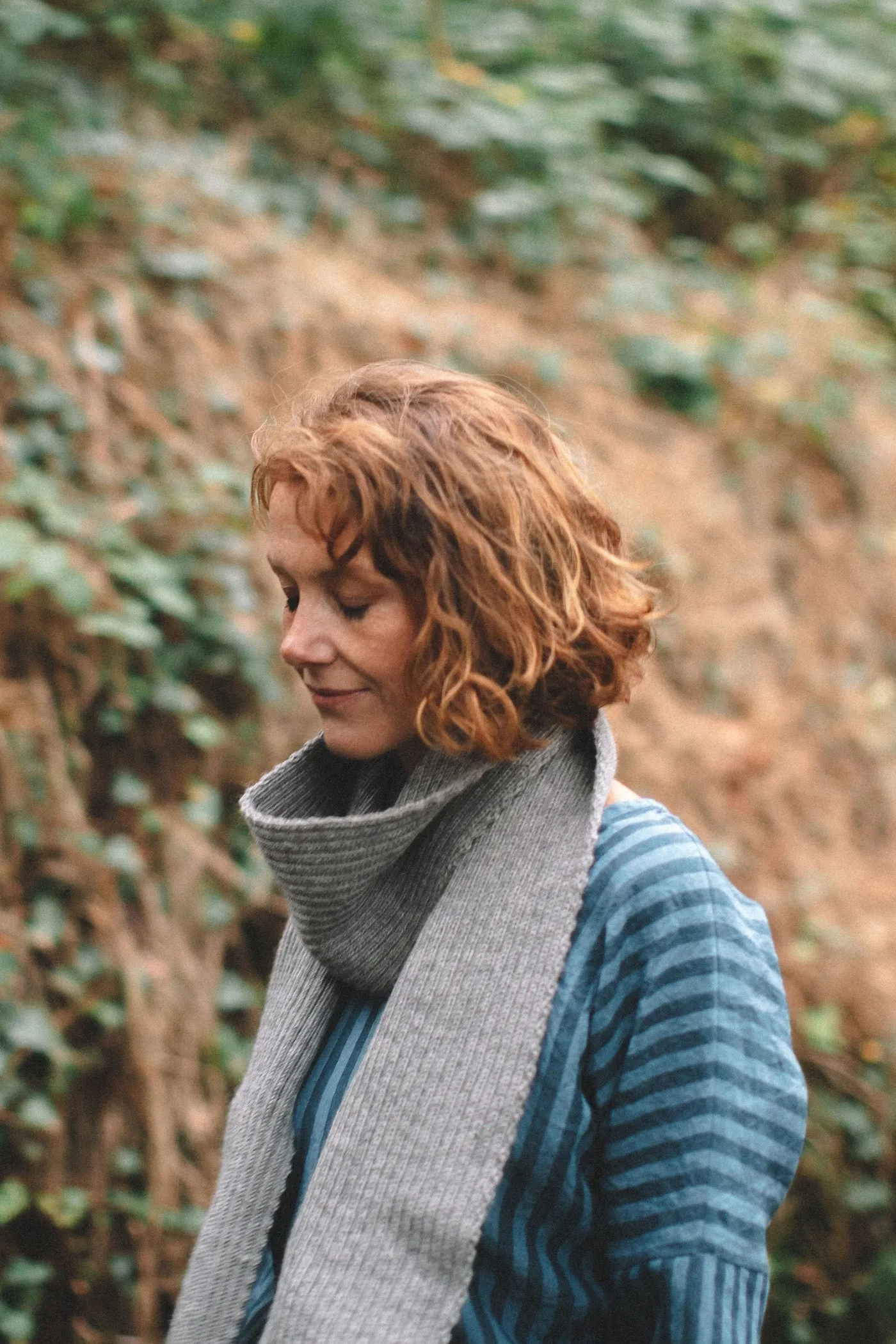 Light Grey Knitted Scarf