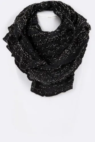 Lurex Ruffle Infinity Scarf