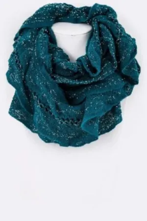 Lurex Ruffle Infinity Scarf