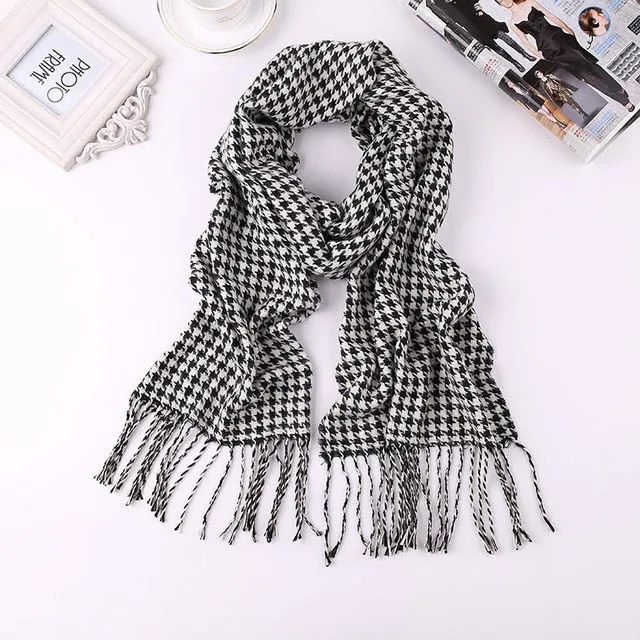 Luxury Brand Men's Winter Plaid Scarf Cashmere shawls Scarves