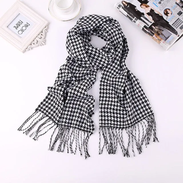 Luxury Brand Men's Winter Plaid Scarf Cashmere shawls Scarves