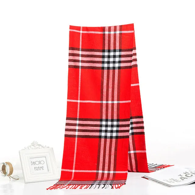 Luxury Brand Men's Winter Plaid Scarf Cashmere shawls Scarves