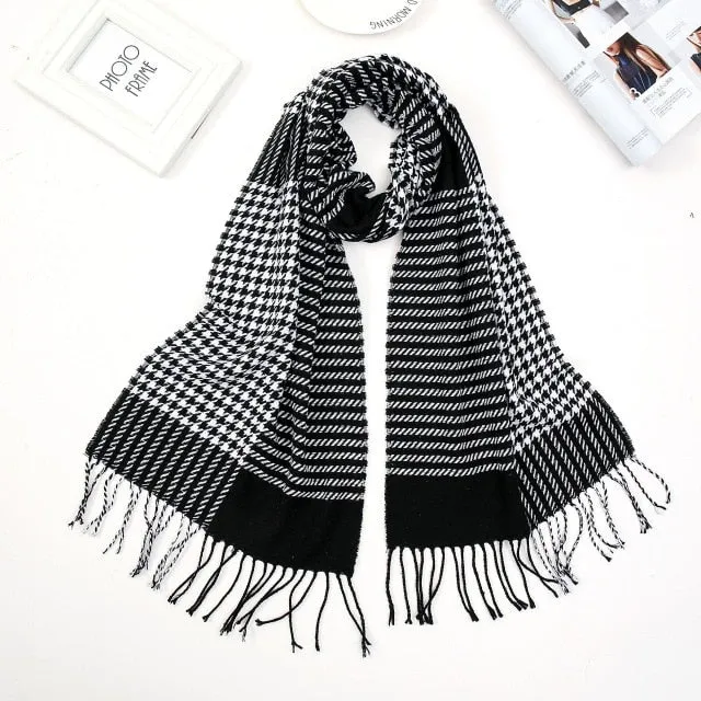 Luxury Brand Men's Winter Plaid Scarf Cashmere shawls Scarves