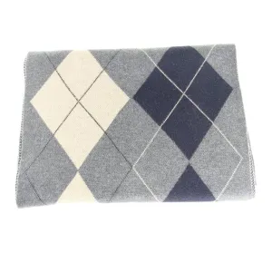 MARA Polyster Winter Scarf | Navy Blue & Grey | Winter scarf for Women's