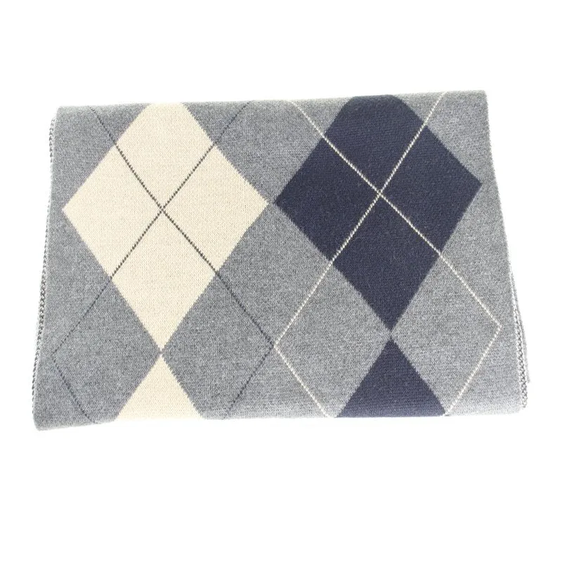 MARA Polyster Winter Scarf | Navy Blue & Grey | Winter scarf for Women's