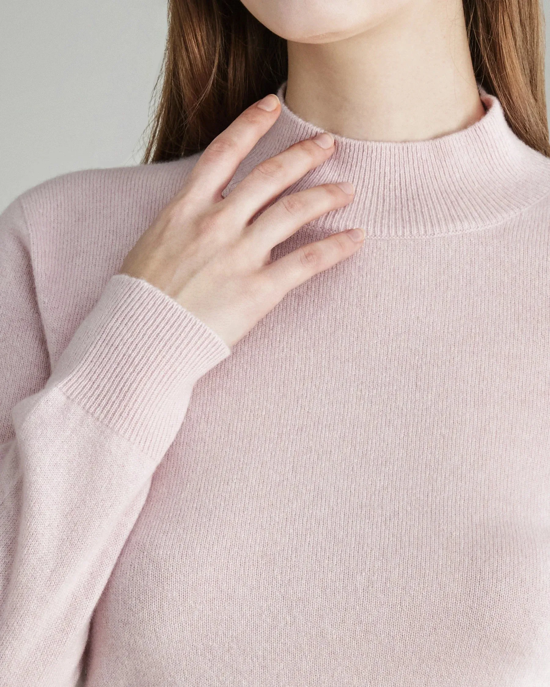 Mock Neck Cashmere Sweater