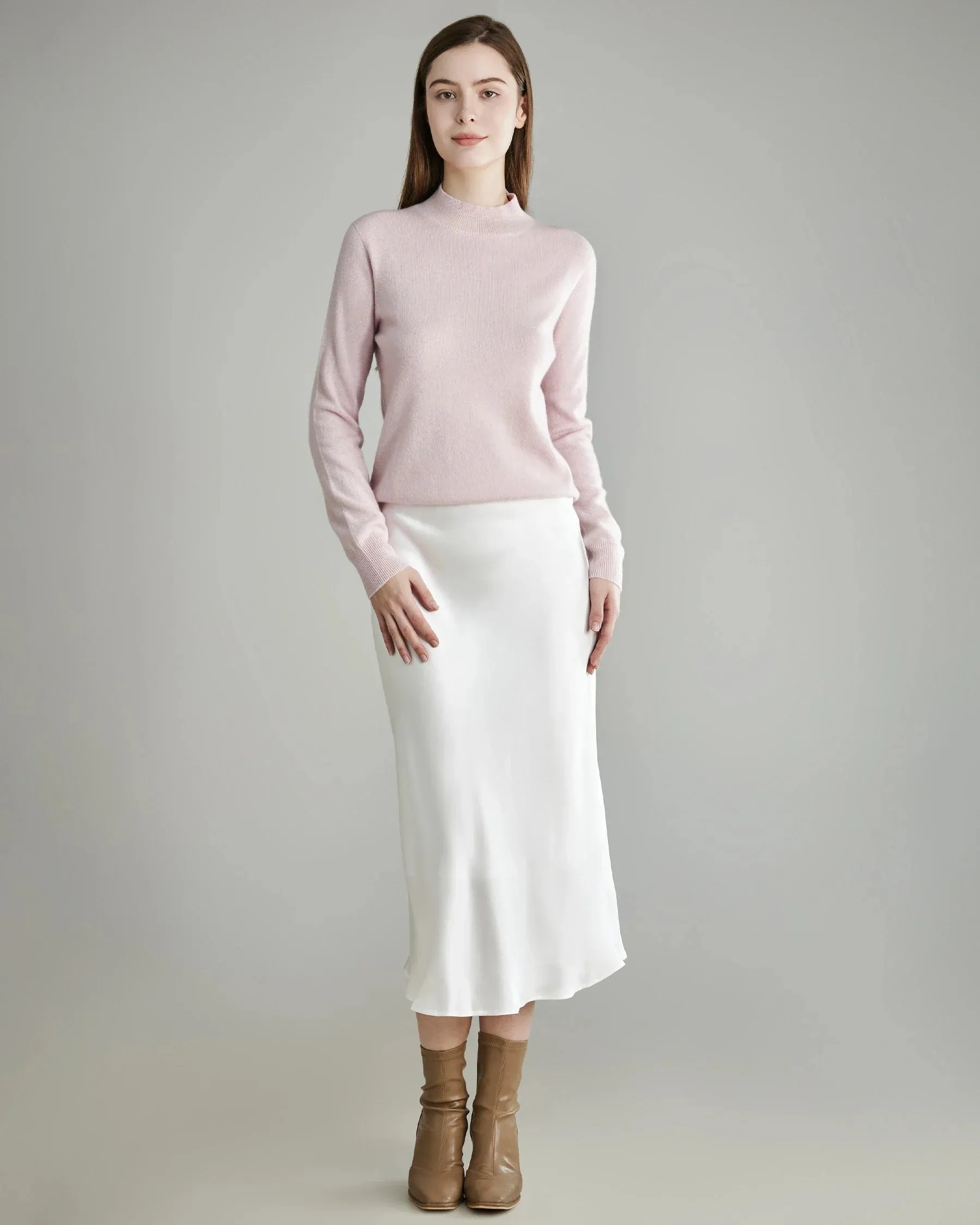 Mock Neck Cashmere Sweater