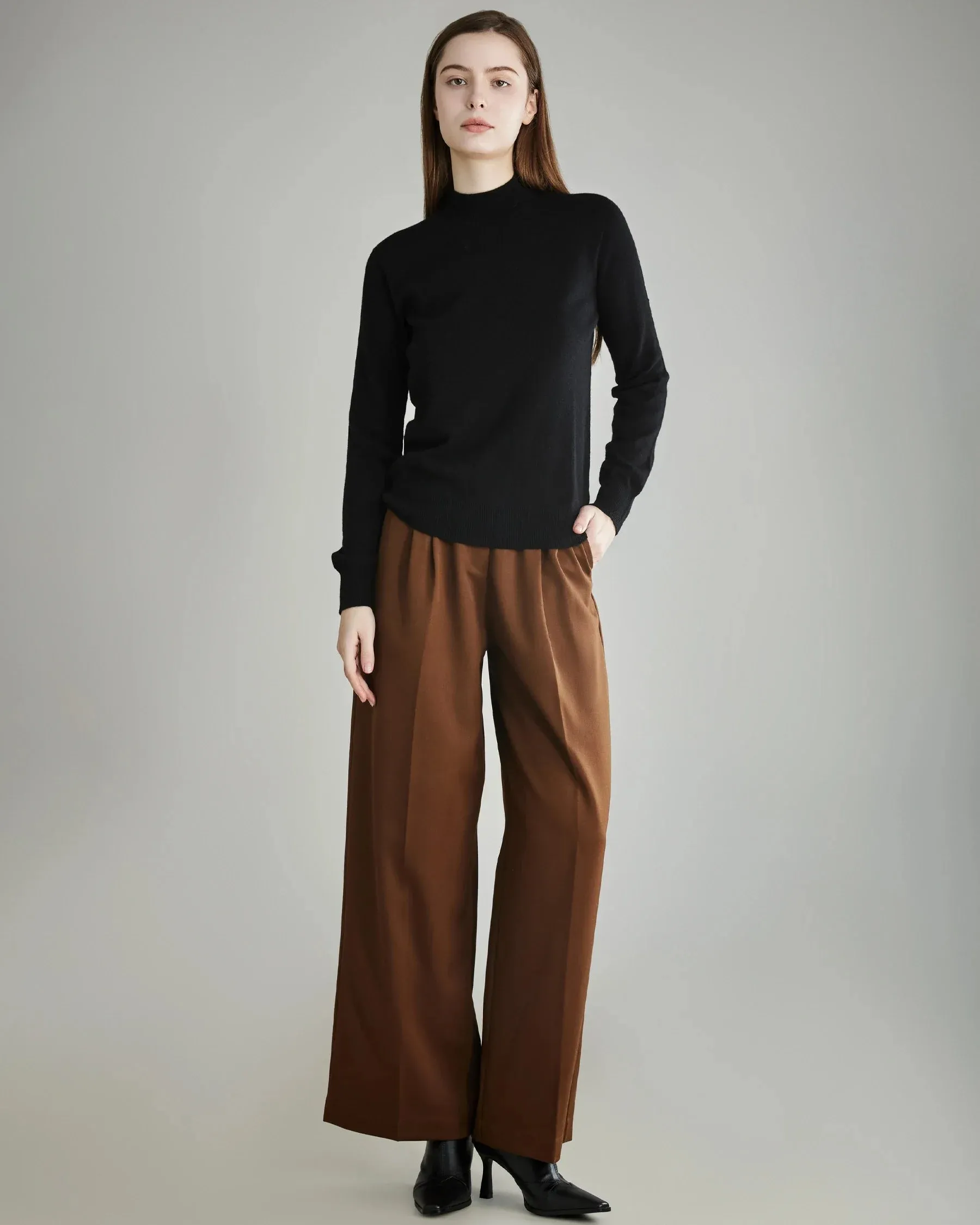 Mock Neck Cashmere Sweater