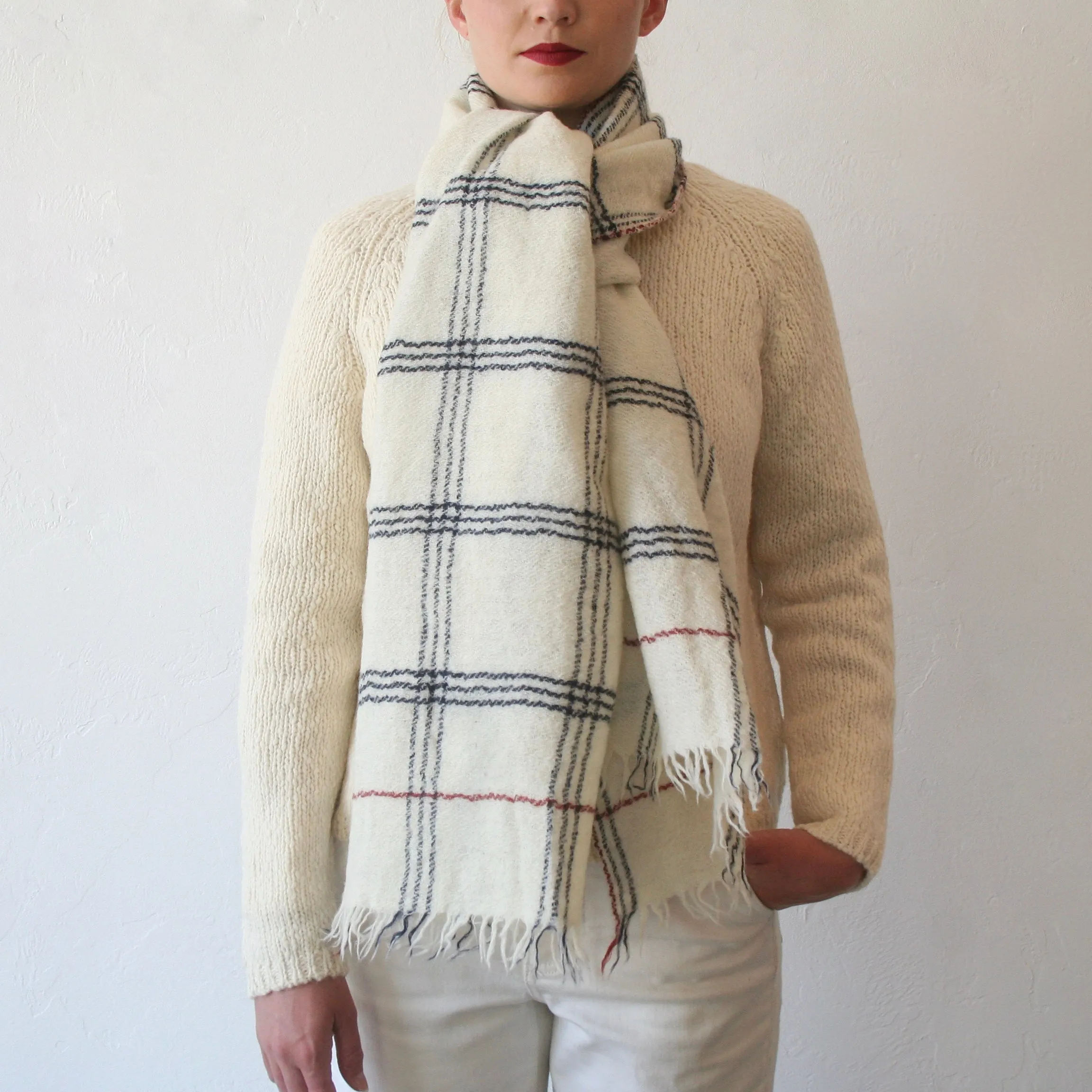 Moismont Wool Plaid Scarves - 3 Color Options