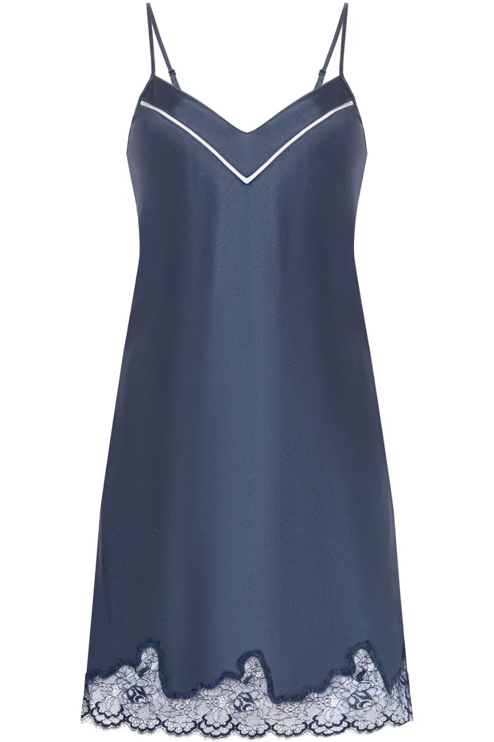 Nocturne Silk Nightdress Cinder Blue