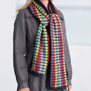 Patons Crochet Multi-Colored Scarf