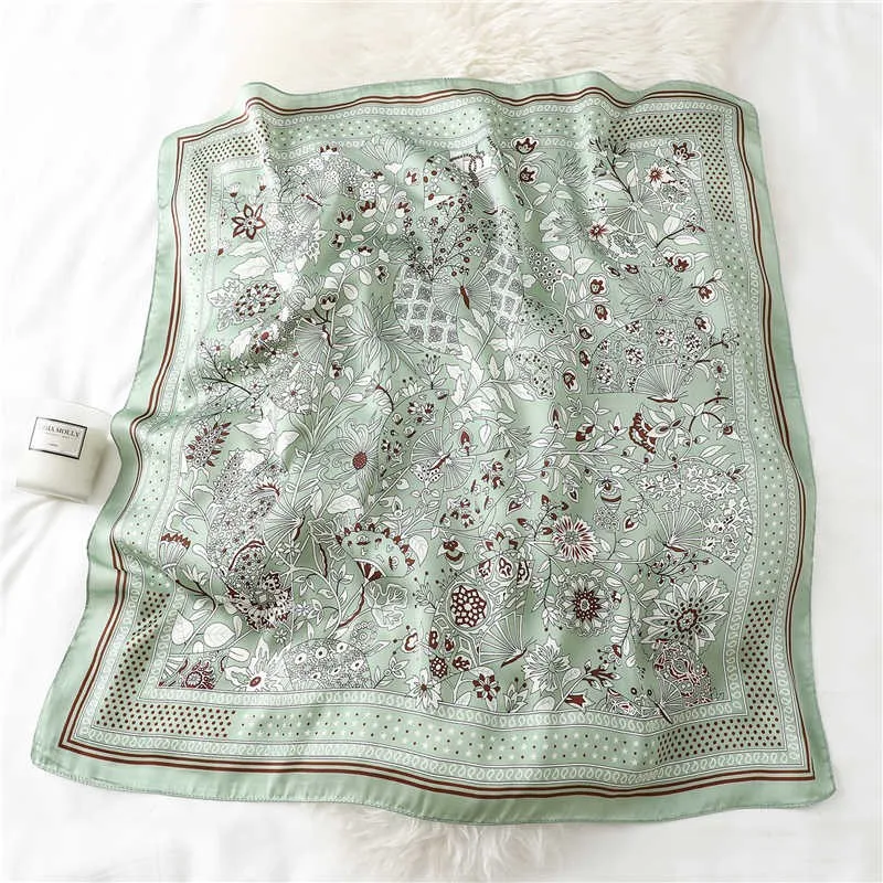 Plaid Silk Square Scarf