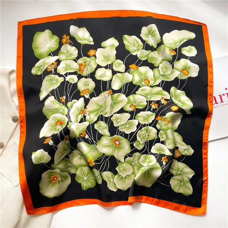 Plaid Silk Square Scarf