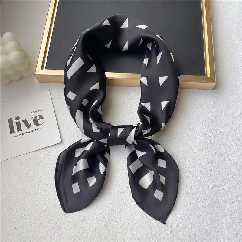 Plaid Silk Square Scarf