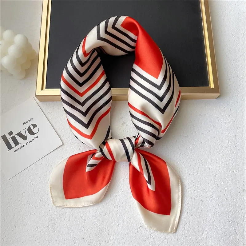 Plaid Silk Square Scarf