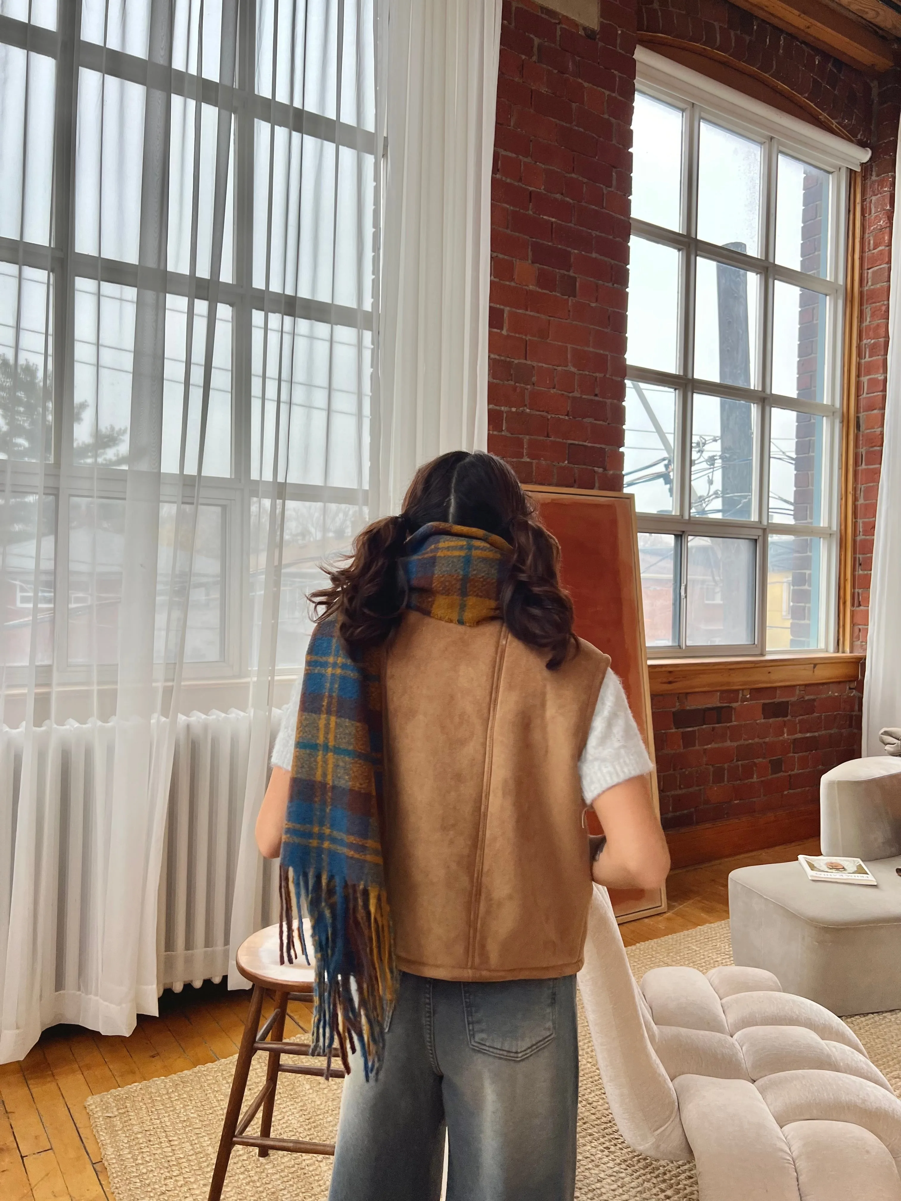 RANGE Plaid scarf