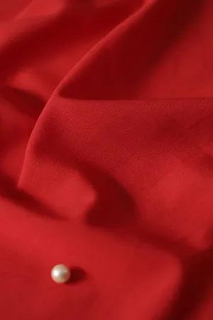 Red Dyed Crepe Fabric