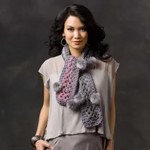 Red Heart Crochet Grey Shadows Scarf