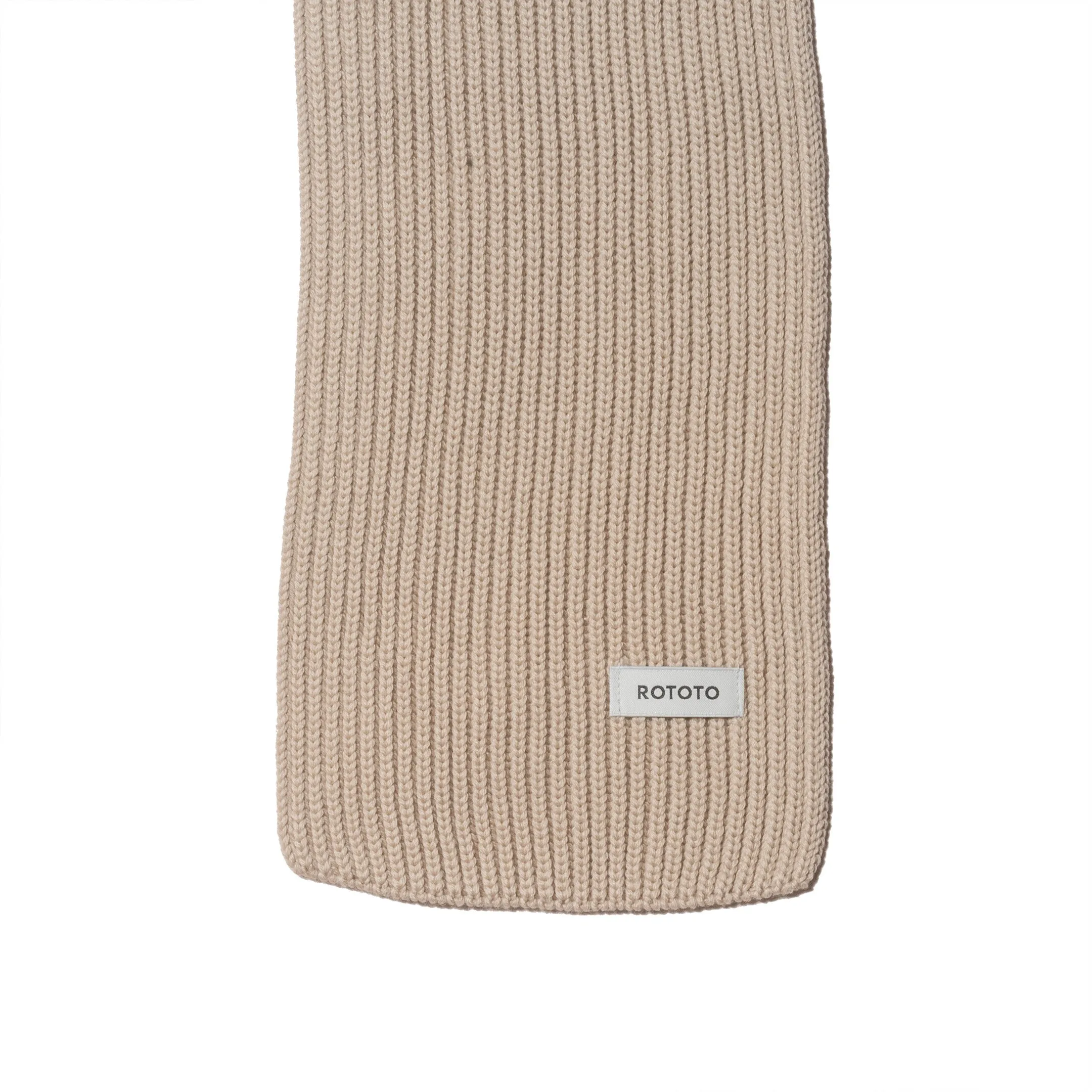 Rototo Extra Fine Merino 1 x 1 Muffler Grayage