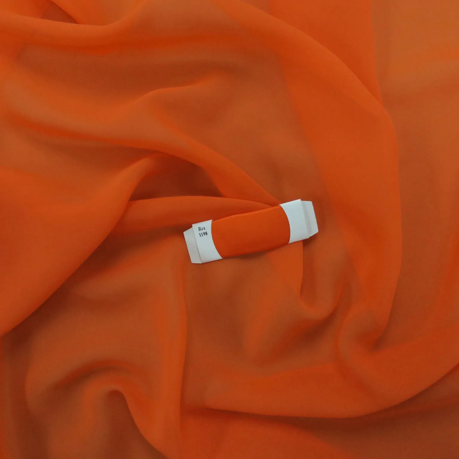 Silk Georgette Chiffon Fabric 54" Orange Solid 10mm 100% Silk