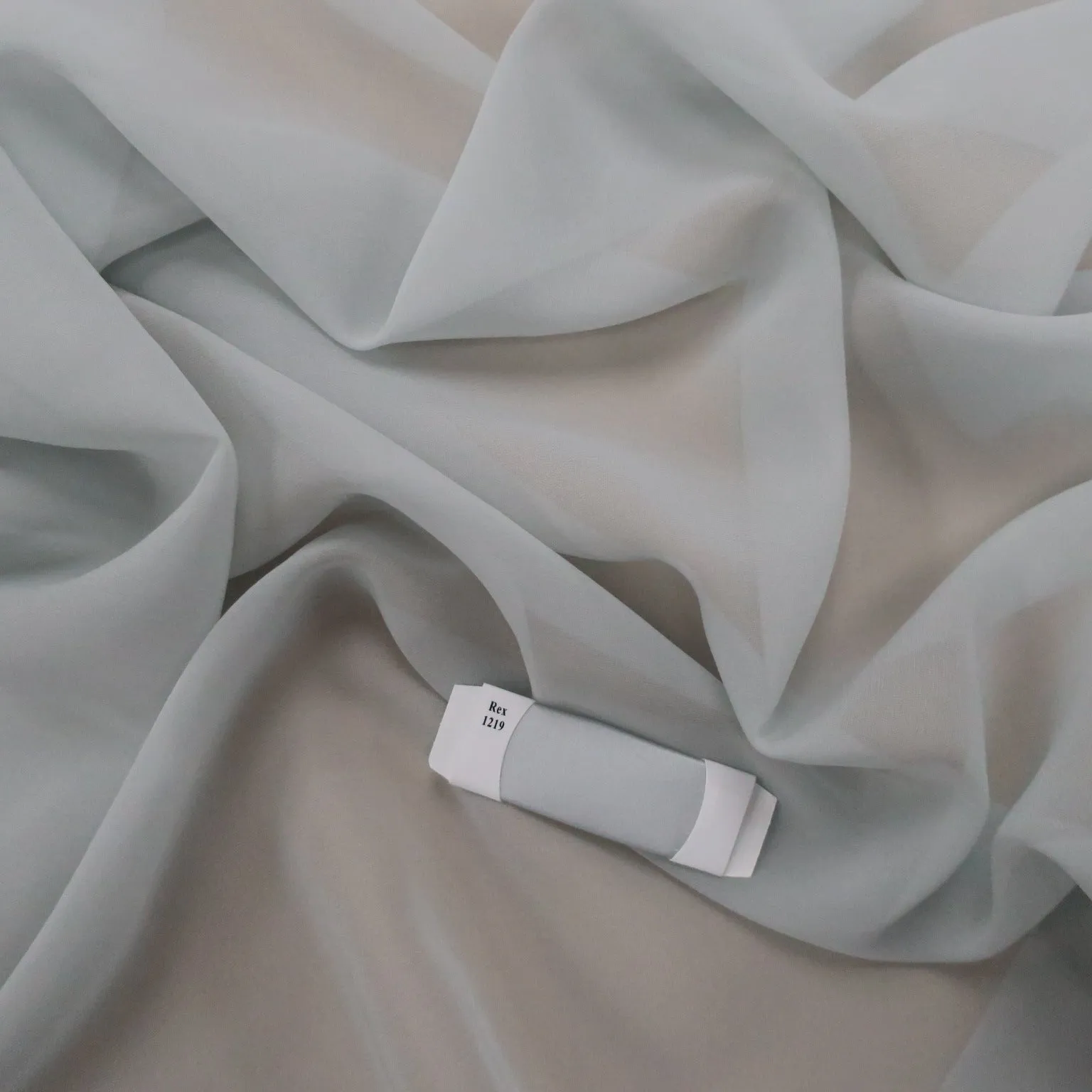 Silk Georgette Chiffon Fabric 54" Silver Solid 10mm 100% Silk